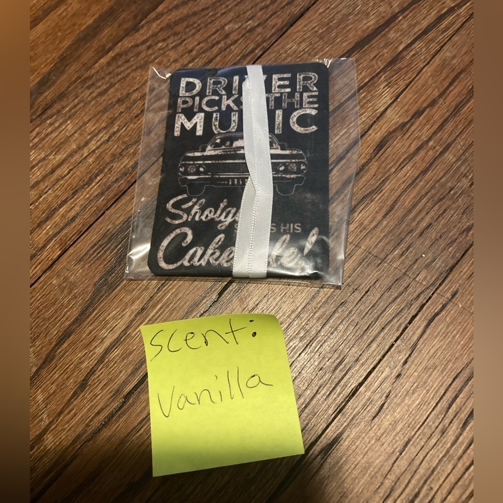 Driver picks the music air freshener